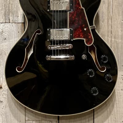 New D'Angelico Premier DC Semi-Hollow Double Cut with Stop Tailpiece, Black Flake, Buy Small Biz! image 4