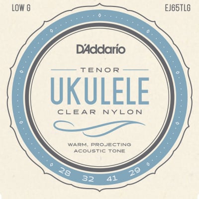 D'Addario EJ65TLGPro-Arté Custom Extruded Nylon Ukulele Strings Tenor Low-G