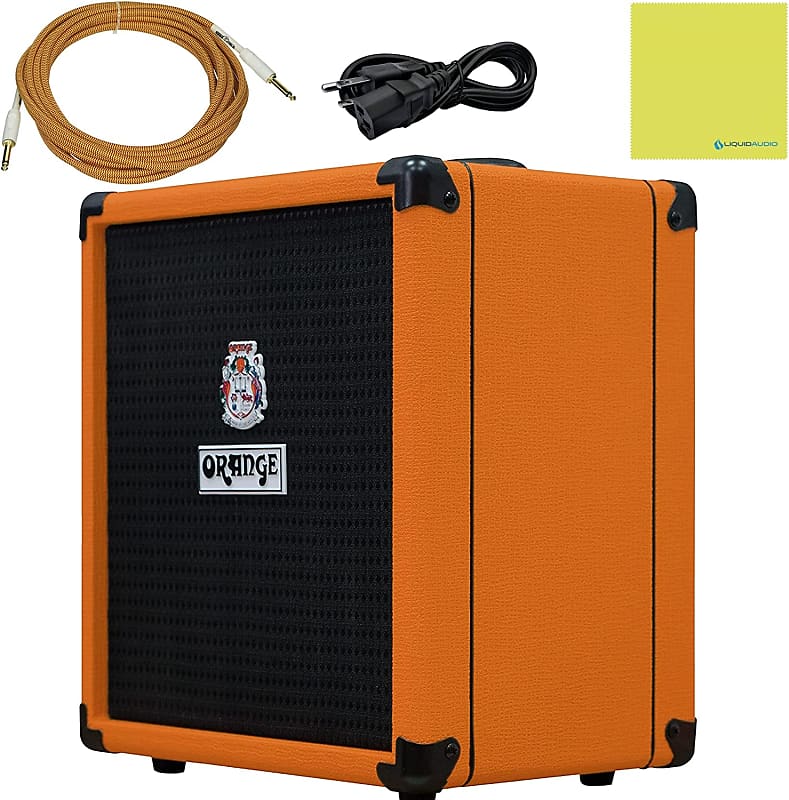 Orange Crush Bass 25 Guitar Combo Amp Bundle with 10ft Orange | Reverb