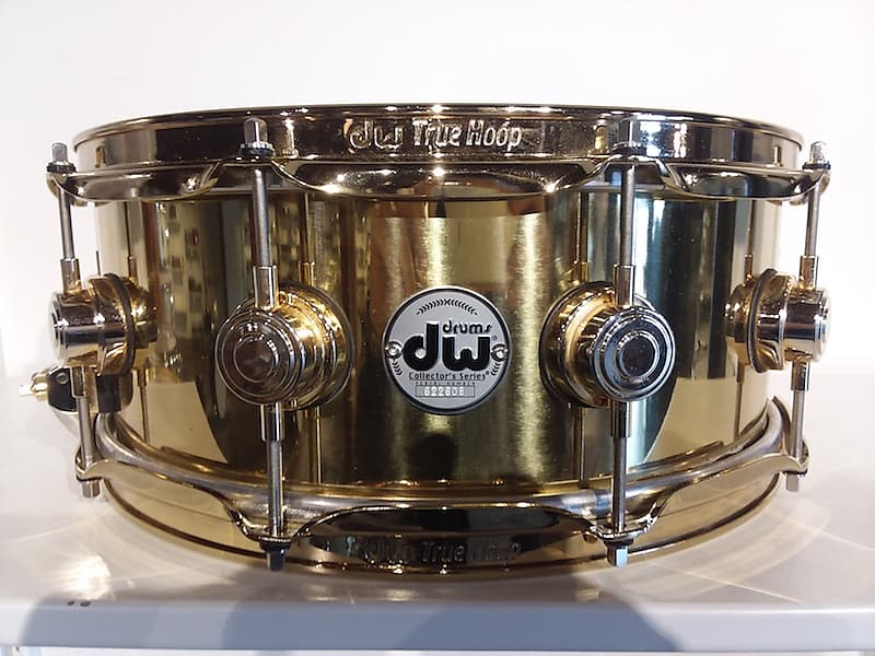 DW 14x6.5 Collector's Series Bell Brass Snare Drum with Gold
