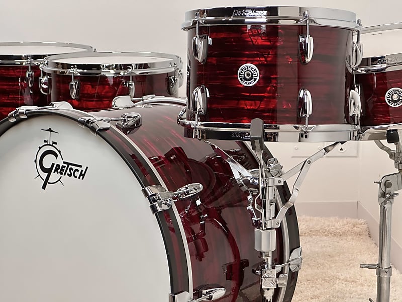 Gretsch 24/12/14/16/5.5x14" Brooklyn Drum Set - Red Oyster Pearl image 1