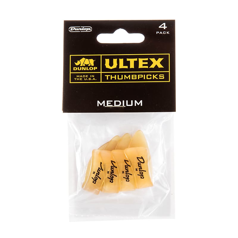 Dunlop Thumbpick Ultex Medium Player Pack 3 Pack (12) Bundle image 1