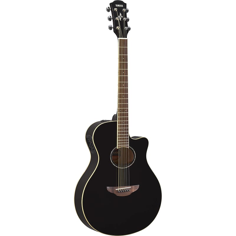 Yamaha APX600 Black Thin-line Cutaway A/E Guitar image 1