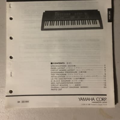 Yamaha PSR-300 Portatone Service Manual