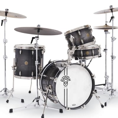 Gretsch 18/12/14/5x14" 140th Anniversary Ltd. Edition Drum Set w/ Cases - Ebony Stardust Gloss image 21