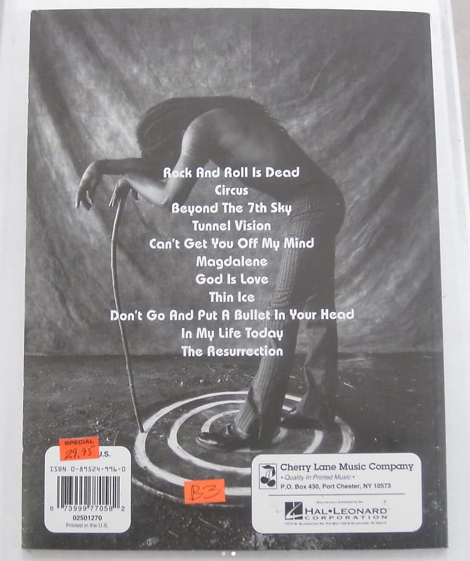 Lenny Kravitz Circus Album Sheet music Lenny Kravitz