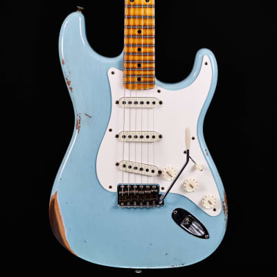 Fender Custom Shop LTD '57 Stratocaster Relic, Faded Aged Daphne Blue 7lbs 6oz image 3