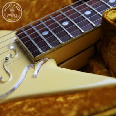 (Video) *One-of-a-Kind* Flite Lightning Strike, Ivory | 1980s Randy Rhoads Inspired Thunderbolt Shaped Axe | Ideal Touring / Travel Vintage Guitar | Made in England image 10