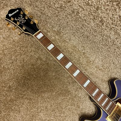 Ibanez AS73G Semi-Hollow Body Electric Guitar Metallic Purple Flat image 4
