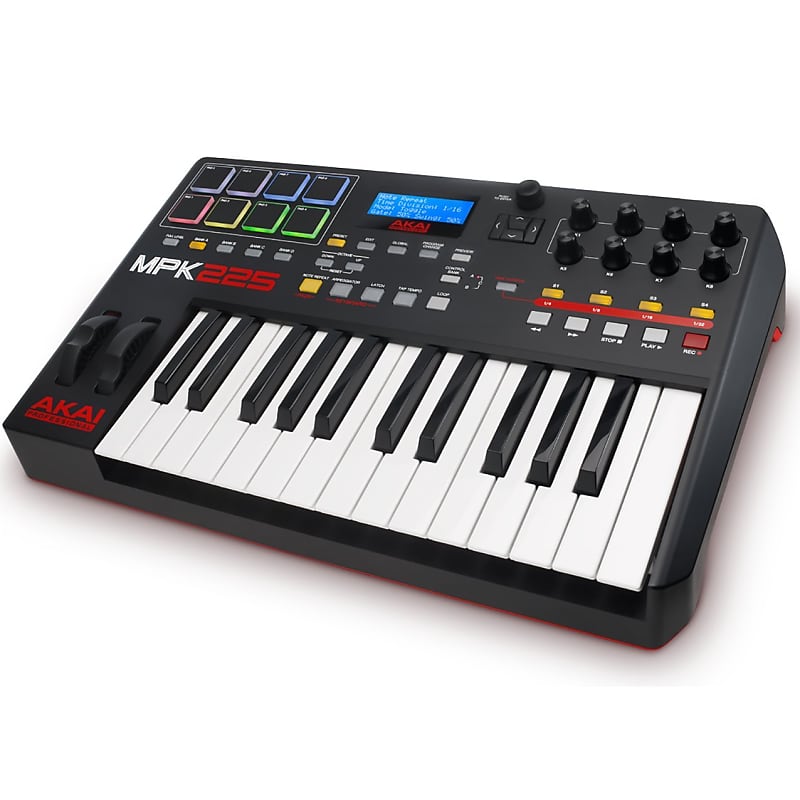 Akai MPK225 MIDI keyboard controller with 25 full-size keys image 1