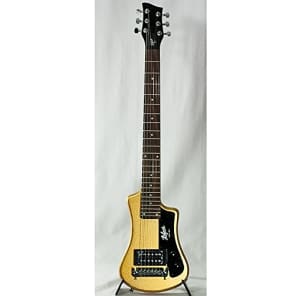 Hofner Shorty Guitar - Gold Top Limited Edition Travel Electric Guitar w/ Full Sized Neck & Gigbag image 1