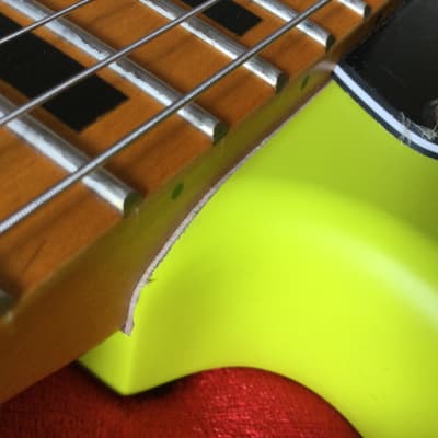 Martyn Scott Instruments Custom Built Partscaster Guitar in Matt Neon Yellow image 15