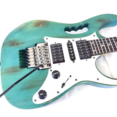 Ibanez JEM7 BSB 1997 Burnt Stained Blue MIJ Steve Vai