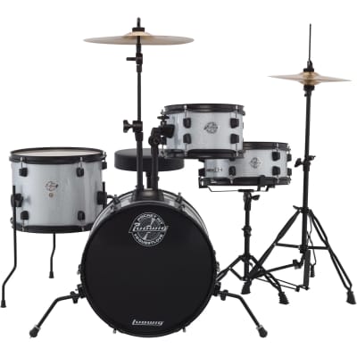 Ludwig LC178X029 Questlove Pocket Kit w/ Hardware & Cymbals in White Sparkle image 1