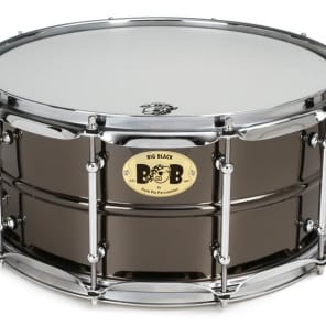 Pork Pie Percussion Big Black Brass 6.5 x 14-inch Snare Drum - Black Nickel image 8