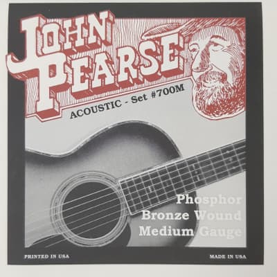 John Pearse Strings 3 Pack 700M phosphor bronze acoustic medium strings .013-.056 for sale