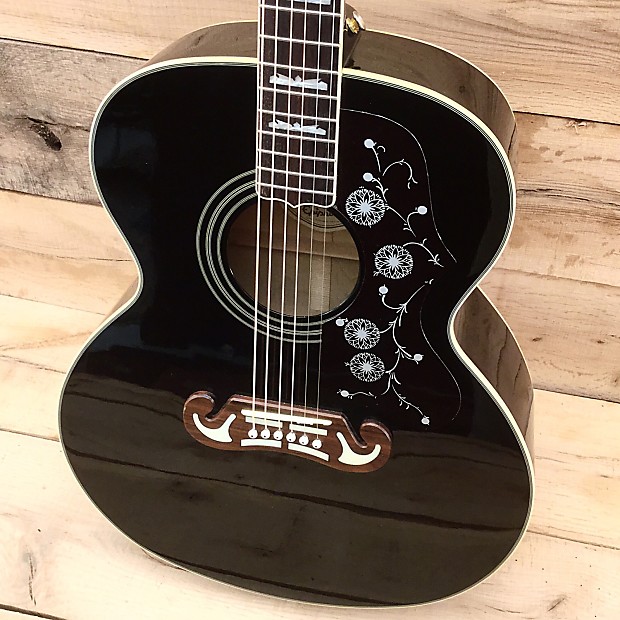 Epiphone EJ 200EB Black | Reverb