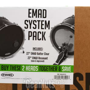 Evans EMAD Bass Drum System Bundle - 22 inch image 3