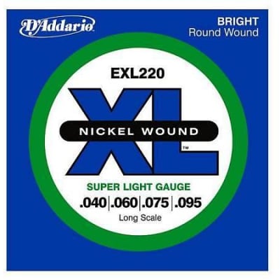 Immagine D'Addario EXL220 Nickel Round Wound - 40-95 - set di corde per basso elettrico - 1