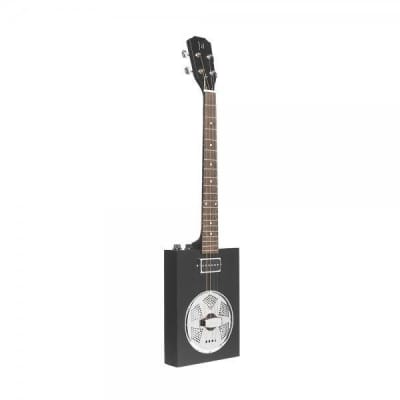 James Neligan CASK-PUNCHCOAL Acoustic Electric Resonator Cigar Box Guitar image 7