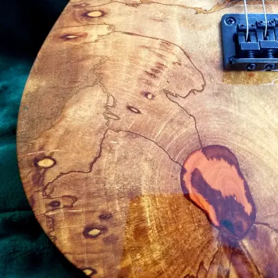 SJ Custom Guitars  Telecaster quilted mango top, one piece mahogany back, gotoh tuners, quantum pickups image 3