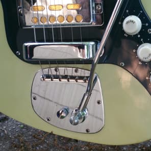 Lafayette Guyatone Zenon 1966? Electric Guitar 2 Pickup Two Tone Green  Japan Rare image 4