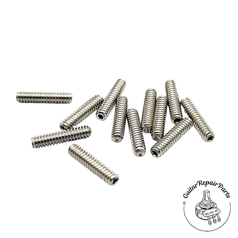 Guitar Bridge Height Adjust Screws Hex 440 x 1/2" (12 pcs) Reverb
