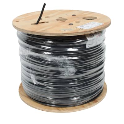 West Penn 4246F CAT6 STP Shielded 4 Pair CMR Rated Black, 1000' image 1