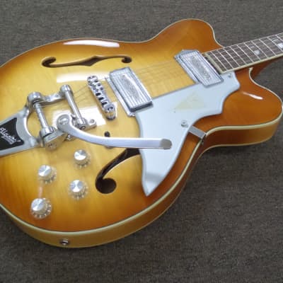 Kay "Barely Used" Reissue Ice Tea "Jazz II" Electric Guitar FREE $250 Case- K775VS-Clapton's Choice image 11