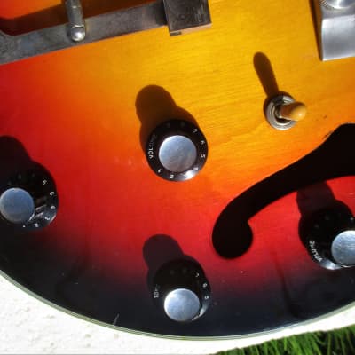 Kappa Series 500  Hollow Body Guitar, 1960's,  Wyattsville, Md.,  Sunburst Finish, Gig Bag image 6