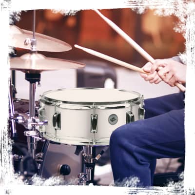 GRIFFIN Metal Snare Drum 14"x5.5 Steel Chrome Shell Percussion Head Key Hardware image 8