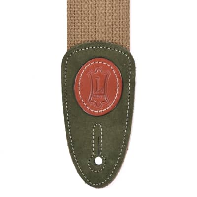 Levy's Signature Series 2" Wide Cotton Guitar Strap Green image 2
