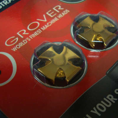 Grover GP640G Iron Cross Artist Strap Buttons (Set of 2) image 3