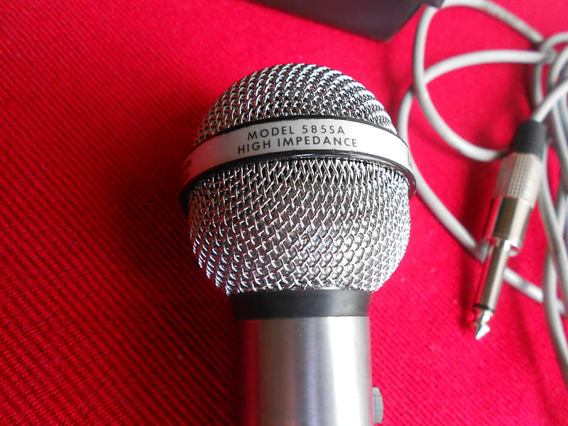 Vintage Shure 585SA dynamic microphone high impedance Reverb