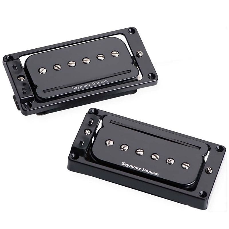 Seymour Duncan P-Rails with Arched (LP) Triple Shot Mounting Rings Pickup Set image 1