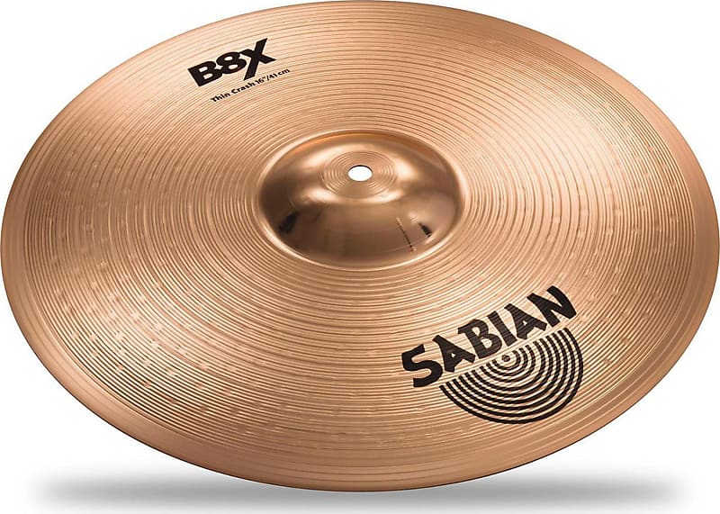 Sabian B8X Thin Crash Cymbal - Brilliant - 16" image 1