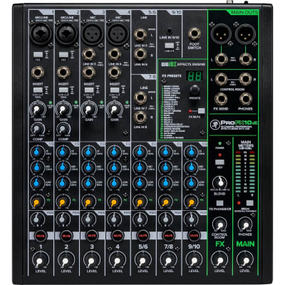 Mackie ProFX10v3 Unpowered 10-Channel FX USB Mixer Bundle