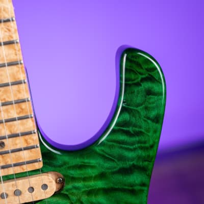 JP Guitars Luna Emerald Green Quilt image 5