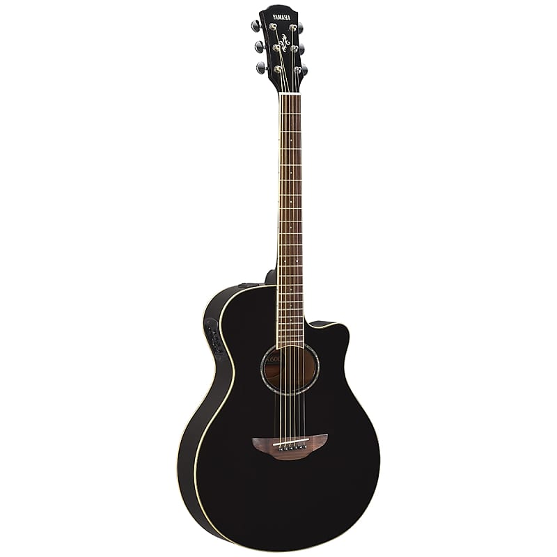 Yamaha APX600 Thinline Acoustic-Electric Guitar Rosewood Fingerboard Black image 1