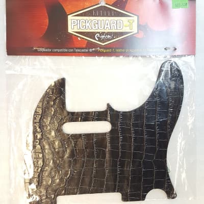Leather Pickguard by Right On Straps, fits Telecaster, Coco Brown finish. Made in Spain. Pickguard-T 035 BR C 8406010140354 image 1