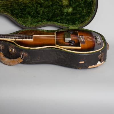 Slingerland  Songster Model 401 Solid Body Electric Guitar (1936), ser. #132, original black hard shell case. image 13