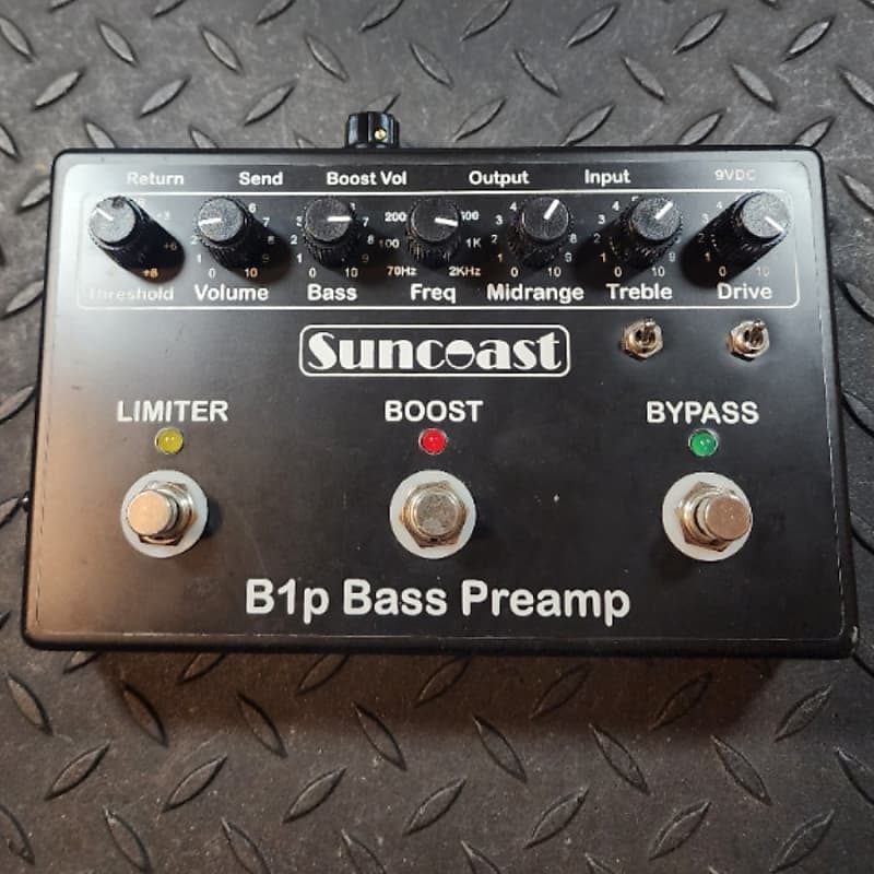 Suncoast B1p Bass Preamp Overdrive Boost Tone Shaper Reverb