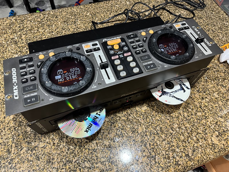 Pioneer CMX-3000 Dual Twin CD Deck Professional DJ CDJ Player CMX3000  Rackmount
