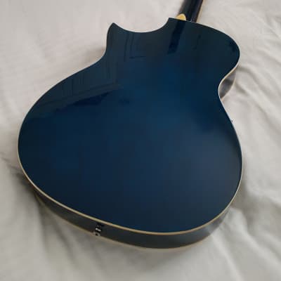 Lindo Lindo ORG-SL Slim Blue Electro Acoustic Guitar and Padded Gigbag 2023 - Blue image 8