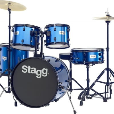 Stagg 5-Piece Drum Set w/ Throne - Blue