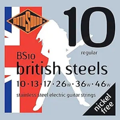 RotoSound BS10 British Steel Electric Guitar Strings 10-46 for sale
