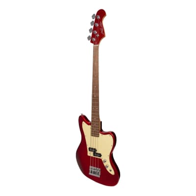 J&D Luthiers | 4-String JM-Style Electric Bass Guitar | Crimson for sale