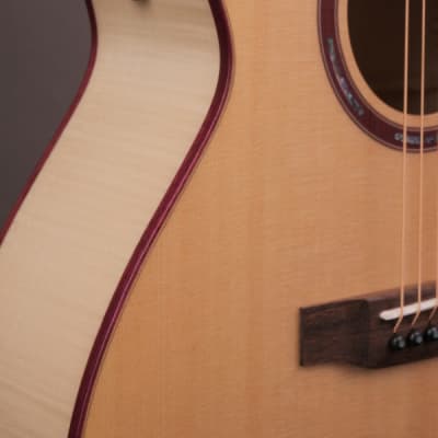 Teton STG130FMEPH Grand Concert , Solid Spruce Top, Flame Maple Back & Sides Purple Heart Binding, C image 4