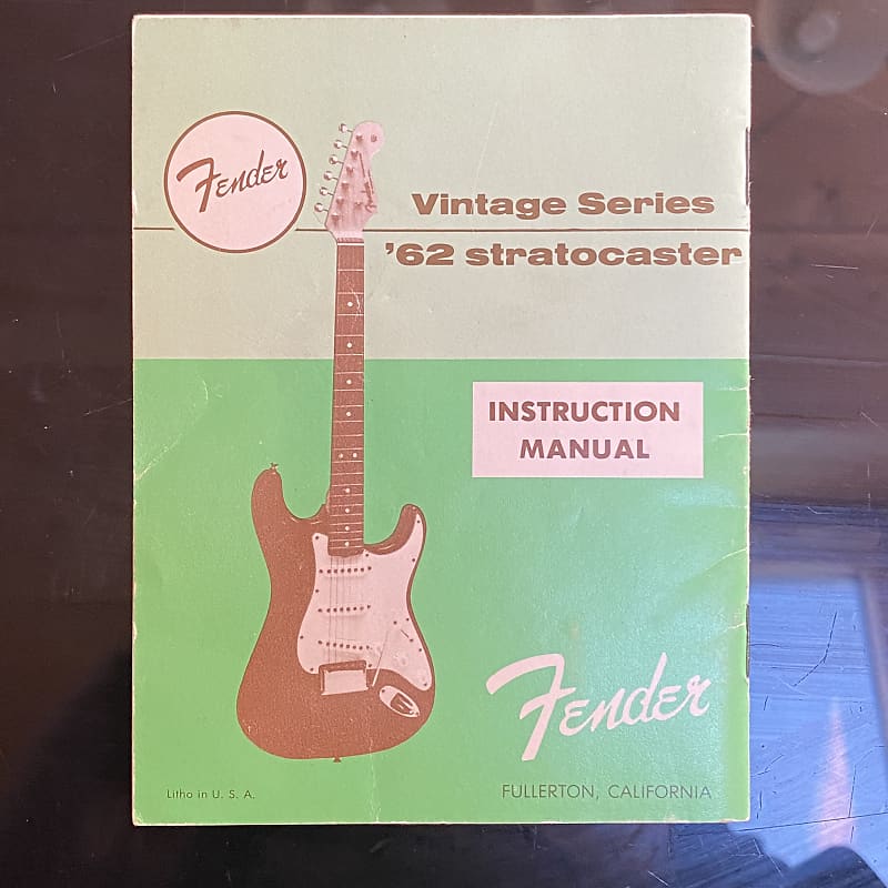 Fender ‘62 Stratocaster Instruction Manual 1982 Paper Reverb