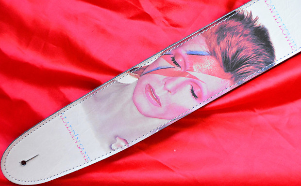 DAVID BOWIE ALLADIN SANE LEATHER GUITAR STRAP VERY RARE IN Reverb